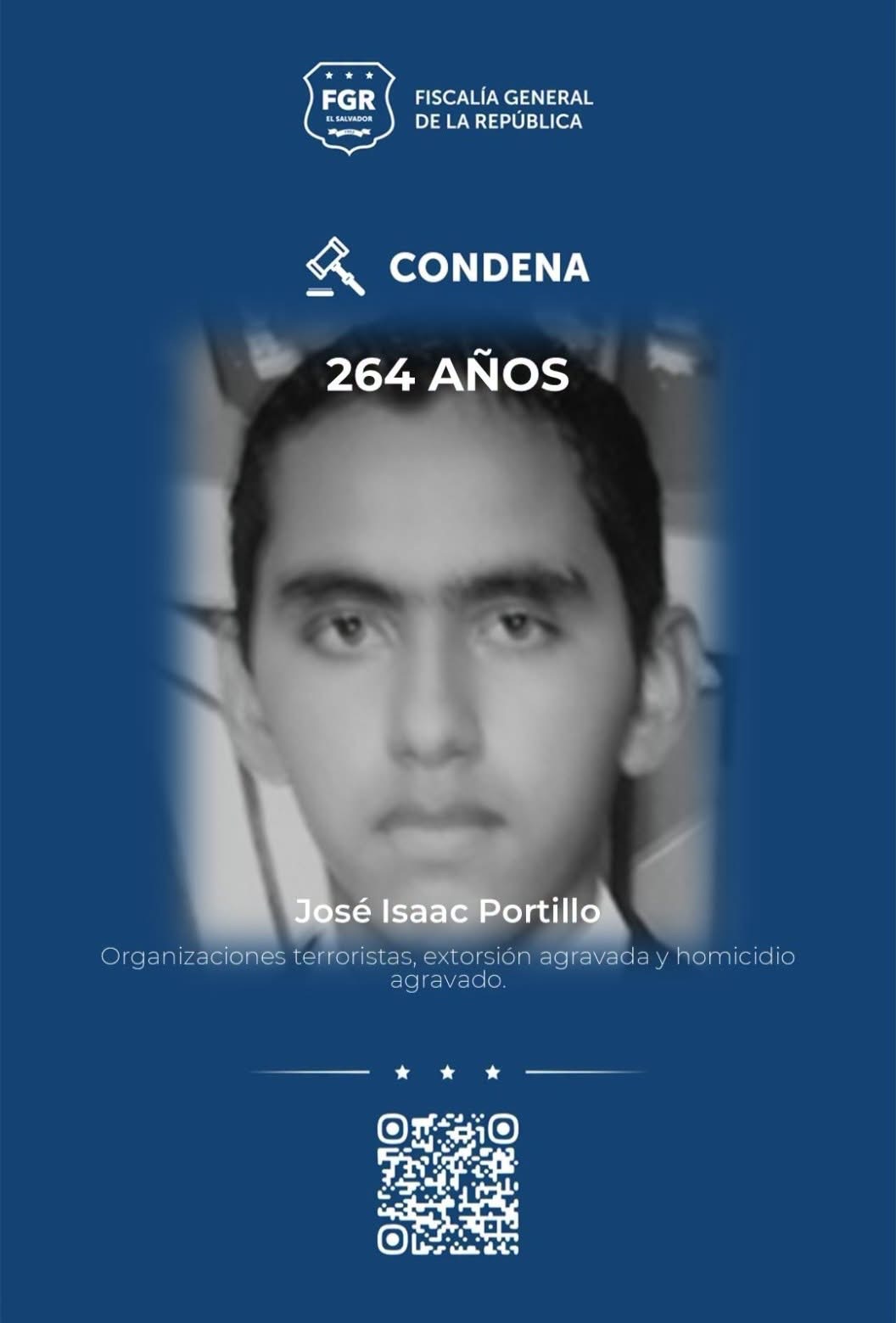 Jonathan Steven Reyes Rivera, miembro de la MS-13, condenado a 880 años de prisión por homicidios, extorsiones y otros delitos en San Miguel.